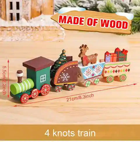 Wooden Christmas Train Set Decoration | BABBAK'S LTD