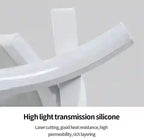 BABBAK'S LTD DARHYN Three Curved Lines LED Wall Lamp – Modern Dimmable Aluminum & Acrylic Light for Bedroom, Living Room, Dining Area (Black/White)