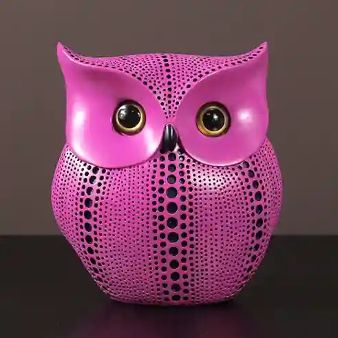 Owl Decor Resin Statue Sculpture Tabletop | BABBAK'S LTD