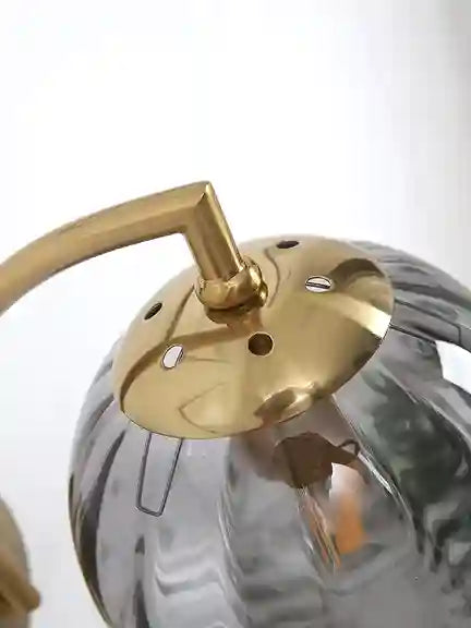 BABBAK'S LTD LZPZ RUI Modern Wall Lamps – Elegant LED Lighting for Bedroom & Hallway (Metal + Glass, Blue/Gray/Green)