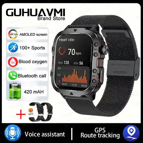 Smart watch GPS distance and route tracking