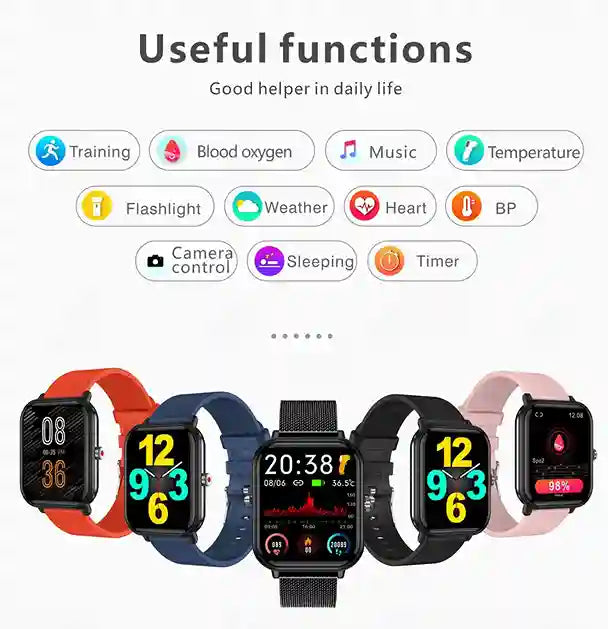 Smartwatch full touch display close up