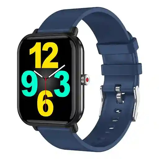 Smartwatch with a blue strap on a white background