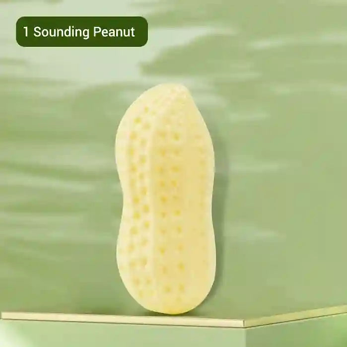 Sounding peanut on a green background