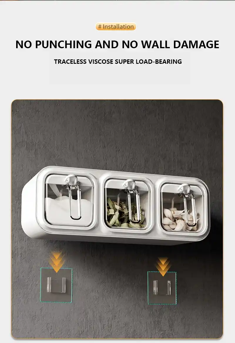 Wall-mounted electrical panel with text highlighting installation features on a gray background