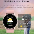 Waterproof health tracker watch close up display