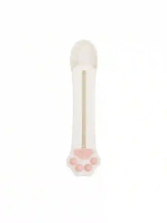 White and pink hair tie on a white background