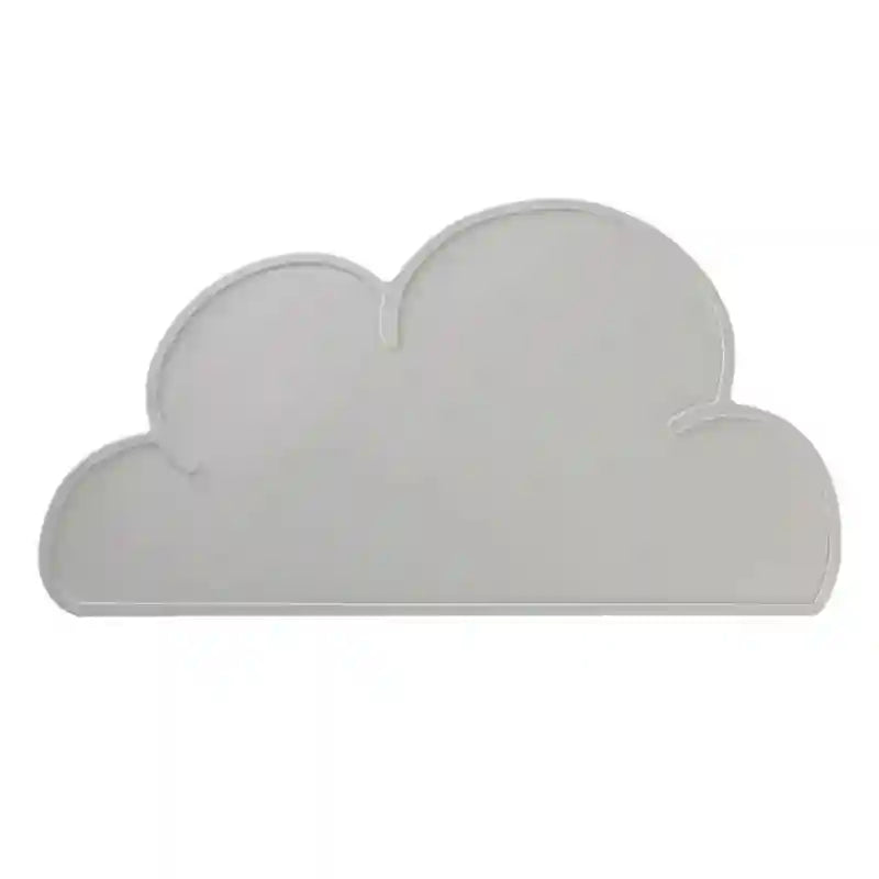 White cloud-shaped pillow on a white background