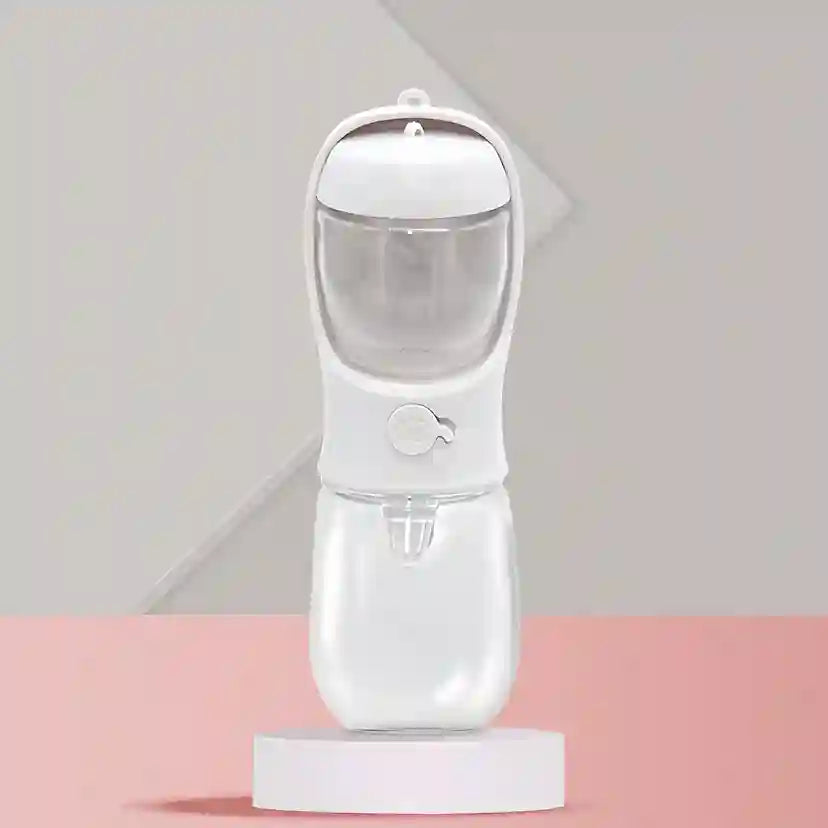 White electronic device on a pink and gray gradient background