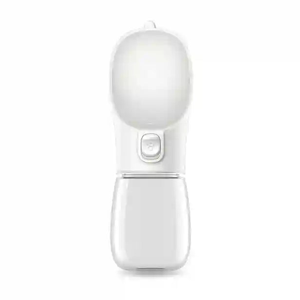 White handheld device with a light on a white background