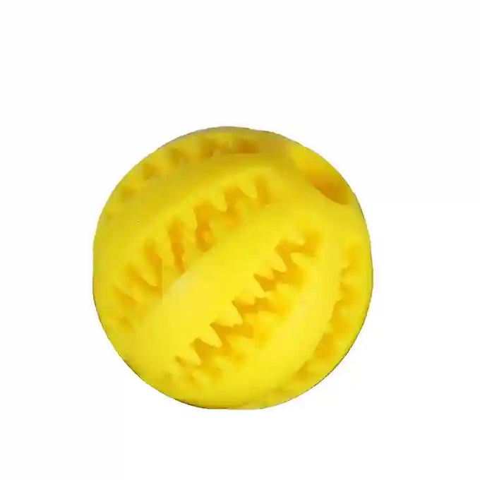 Yellow textured ball on a white background