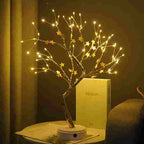 BABBAK’S LTD | USB + Battery Powered LED Tree Light Lamp – 500mm Warm White – Plastic Decor for Bedroom & Home