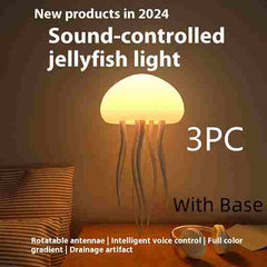 BABBAK'S LTD Voice Control Jellyfish Lamp – Color-Changing LED Mood Light for Relaxation & Decor