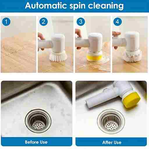 BABBAK'S LTD Ergonomic Hand Cleaning Brush – Durable White ABS + Nylon Bristles for Kitchen, Bathroom & Multi-Surface Cleaning