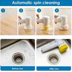 BABBAK'S LTD Ergonomic Hand Cleaning Brush – Durable White ABS + Nylon Bristles for Kitchen, Bathroom & Multi-Surface Cleaning