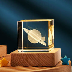 BABBAK'S LTD 3D Crystal Night Lamp – Warm LED Art Light | Glass Sphere Mood Lamp