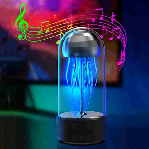 BABBAK'S LTD Jellyfish Bluetooth Speaker – 360° Surround Sound with LED Light Show | 28cm