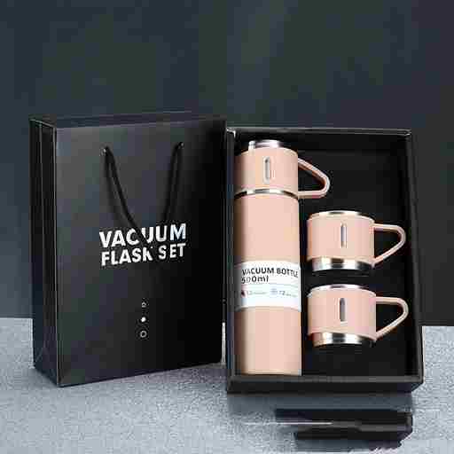 BABBAK'S LTD Elegant Stainless Steel Straight Cup – 500ml Pink Vacuum Insulated Gift Set
