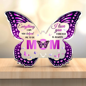 BABBAK'S LTD Purple Butterfly Mom Gift – Decorative Inspirational Ornament for Women