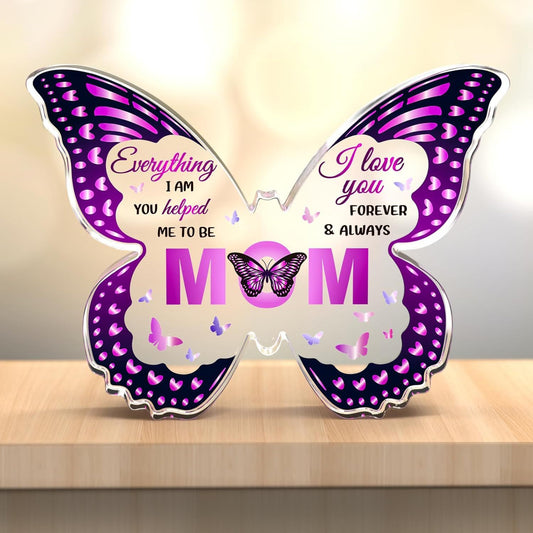 BABBAK'S LTD Purple Butterfly Mom Gift – Decorative Inspirational Ornament for Women