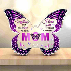 BABBAK'S LTD Purple Butterfly Mom Gift – Decorative Inspirational Ornament for Women