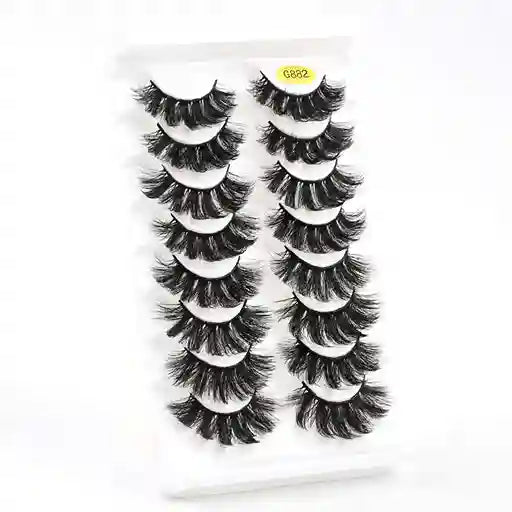 Set of false eyelashes on a white background