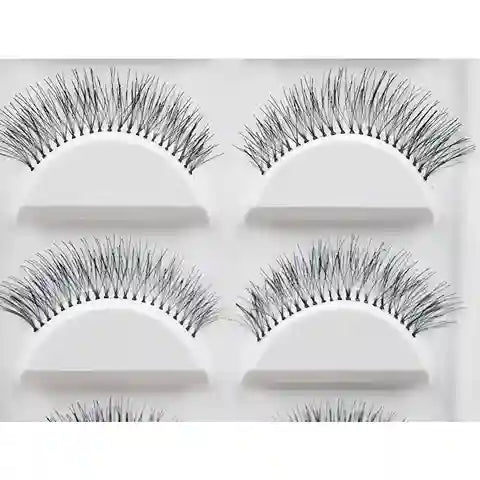 Set of false eyelashes on a white background