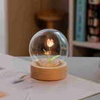 BABBAK'S LTD DIY Cute Tulip Lamp – Battery Operated Glass Flower Light Decoration