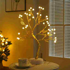BABBAK’S LTD | USB + Battery Powered LED Tree Light Lamp – 500mm Warm White – Plastic Decor for Bedroom & Home