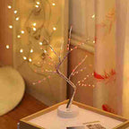 BABBAK’S LTD | USB + Battery Powered LED Tree Light Lamp – 500mm Warm White – Plastic Decor for Bedroom & Home