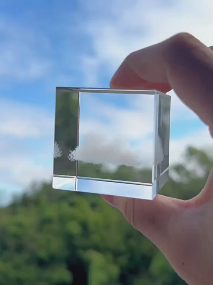 BABBAK'S LTD 3D Crystal Night Lamp – Warm LED Art Light | Glass Sphere Mood Lamp